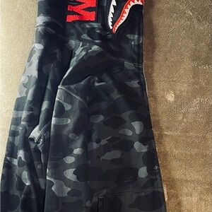 Bape Black Camo Shark Full Zip Hoodie